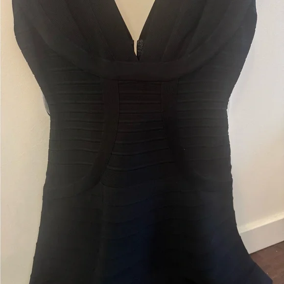 Herve Leger Black Bandage Dress - Picture 2 of 4